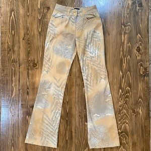 Votre Nom flare leg animal print jeans